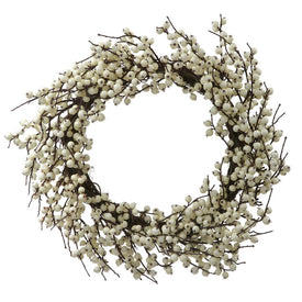 28" Unlit White Berry Artificial Christmas Wreath