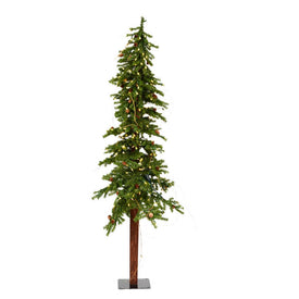 5' Pre-Lit Alpine Artificial Christmas Tree with Warm White Dura-Lit LED Lights