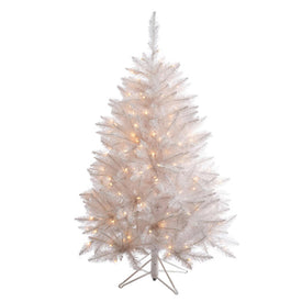 4.5' Sparkle White Spruce Artificial Christmas Tree with 250 Clear Lights