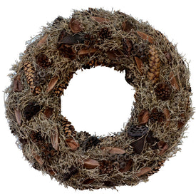 25" Natural Mixed Dried Wreath