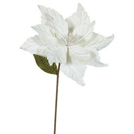 12" x 22" Cream Poinsettia Artificial Flower Picks 6 Per Bag