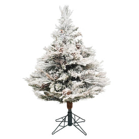 3.5' Pre-Lit Flocked Alberta Artificial Christmas Tree without Lights