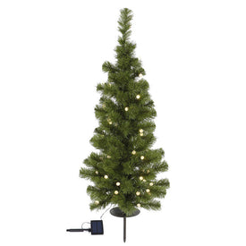 3' Solar Artificial Christmas Tree with Warm White LED Solar powered Lights