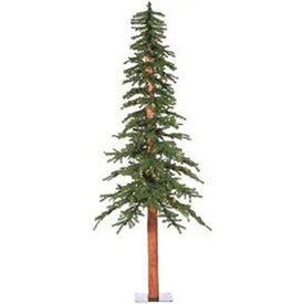 5' x 28" Pre-Lit Natural Alpine Artificial Christmas Tree with Warm White LED Lights
