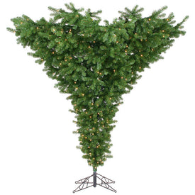 7.5' Pre-Lit Upside Down Artificial Christmas Tree with Clear Dura-Lit Incandescent Lights
