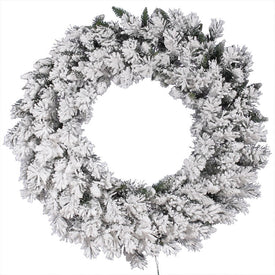 36" Unlit Snow Ridge Flocked Artificial Christmas Wreath without Lights
