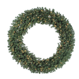 72" Pre-Lit Douglas Fir Artificial Christmas Wreath with 600 Clear Lights
