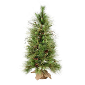 4' Unlit Ridgeville Pine Artificial Christmas Tree with Burlap Base