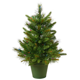24" Cashmere Pine Potted Artificial Christmas Tree without Lights