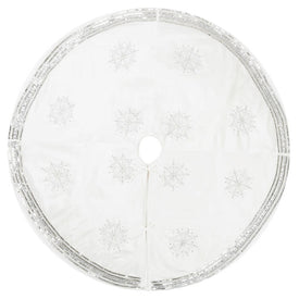 Banded Snowflakes 60" Christmas Tree Skirt