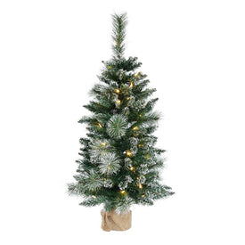 3' Pre-Lit Snow-Tipped Mixed Pine Artificial Christmas Tree with Warm White Dura-Lit LED Lights