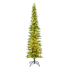7.5' x 26" Compton Pole Pine Artificial Christmas Tree with 850 Warm White LED Lights