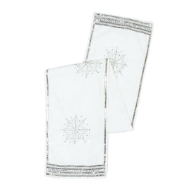 Banded Snowflakes 60" x 12" Table Runner