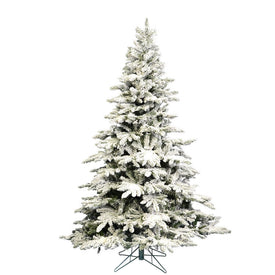 9' Unlit Flocked Utica Fir Artificial Christmas Tree