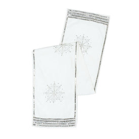 Banded Snowflakes 90" x 14" Table Runner