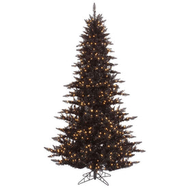 3' Pre-Lit Black Fir Artificial Christmas Tree with 100 Clear Lights