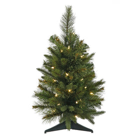 24" Cashmere Pine Artificial Christmas Tree with Warm White LED Lights