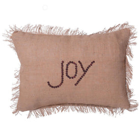 Holiday Words Joy 20" x 14" Throw Pillow with Insert