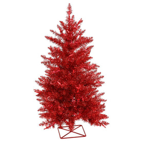2' Pre-Lit Red Artificial Christmas Tree with 35 Red LED Lights