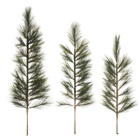 36/42/48" Artificial White Pine Tree Tops Set of 3