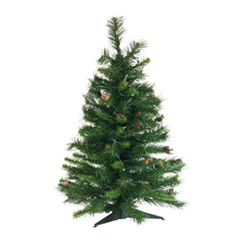 3' Pre-Lit Cheyenne Pine Artificial Christmas Tree with 100 Clear Dura-Lit Mini Lights