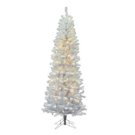 8.5' White Salem Pencil Pine Artificial Christmas Tree with 450 Warm White LED Lights