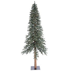 9' Pre-Lit Natural Bark Alpine Artificial Christmas Tree with Warm White Dura-Lit LED Lights