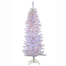 6.5' Pre-lit White Boise Pine Artificial Christmas Tree with 200 Clear Lights