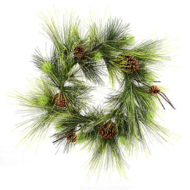 24" Unlit Boulder Pine Artificial Wreath