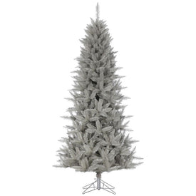 3.5' x 28" Unlit Platinum Fir Artificial Christmas Pencil Tree