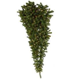 6' American Upside Down Artificial Christmas Half Tree with Clear Dura-Lit Lights
