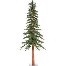 8' x 50" Pre-Lit Natural Alpine Artificial Christmas Tree with Warm White LED Lights