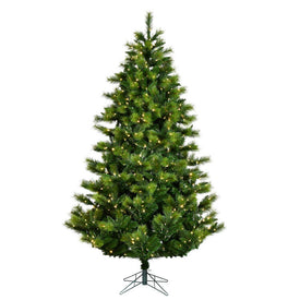 7.5' x 60" Pre-Lit Elkin Mixed Pine Artificial Christmas Tree with 8-Function Color-Changing Dura-Lit LED Lights