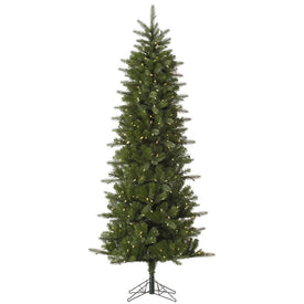 7.5' Pre-Lit Carolina Pencil Spruce Artificial Christmas Tree with Warm White Dura-Lit LED Lights