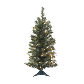 3.5' Pre-Lit Canadian Pine Artificial Christmas Tree with 35 Clear Dura-Lit Lights