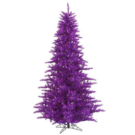3' Pre-Lit Purple Fir Artificial Christmas Tree with 100 Purple Lights