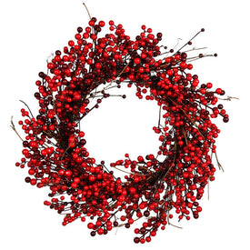 24" Red Berry Wreath