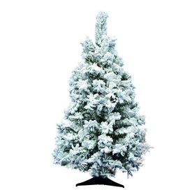 36" Flocked Alaskan Pine Artificial Christmas Tree without Lights