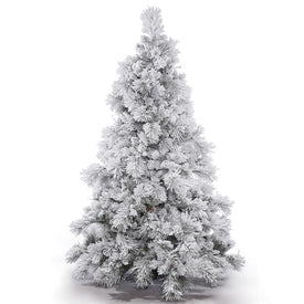 9' Unlit Flocked Alberta Artificial Christmas Tree without Lights