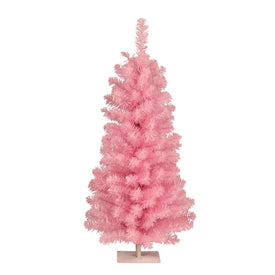 3' x 18" Unlit Pink Pine Tree