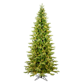 7.5' x 44" Pre-Lit Balsam Spruce Slim Artificial Christmas Tree with 450 Warm White Dura-Lit LED Lights