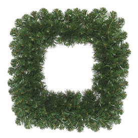 24" Unlit Oregon Fir Artificial Christmas Square Wreath