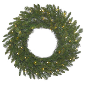 30" Pre-Lit Durango Spruce Artificial Christmas Wreath with 50 Warm White LED Lights