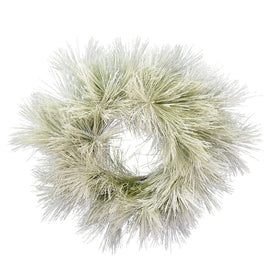 20" Flocked Coutler Pine Artificial Wreath