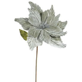 12" x 22" Pewter Poinsettia Artificial Flower Picks 6 Per Bag