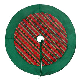 52" Red and Green Plaid Tree Skirt