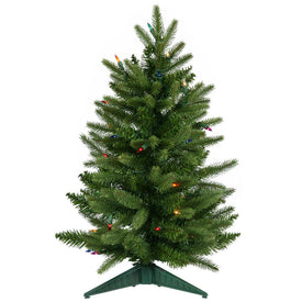 2' Pre-Lit Frasier Fir Artificial Christmas Tree with Multi-Colored Dura-Lit Lights