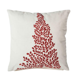 Satin Stitch Tree 18" x 18" Throw Pillow with Insert