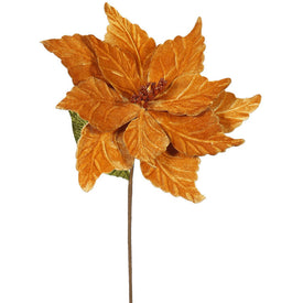 12" x 22" Copper Poinsettia Artificial Flower Picks 6 Per Bag