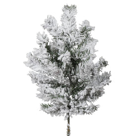 24" Unlit Flocked Alaskan Pine Sprays 2-Pack